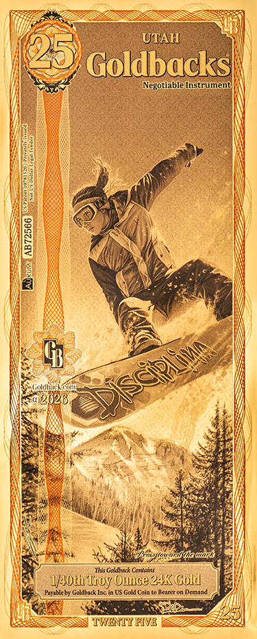 25 Goldback - Utah
