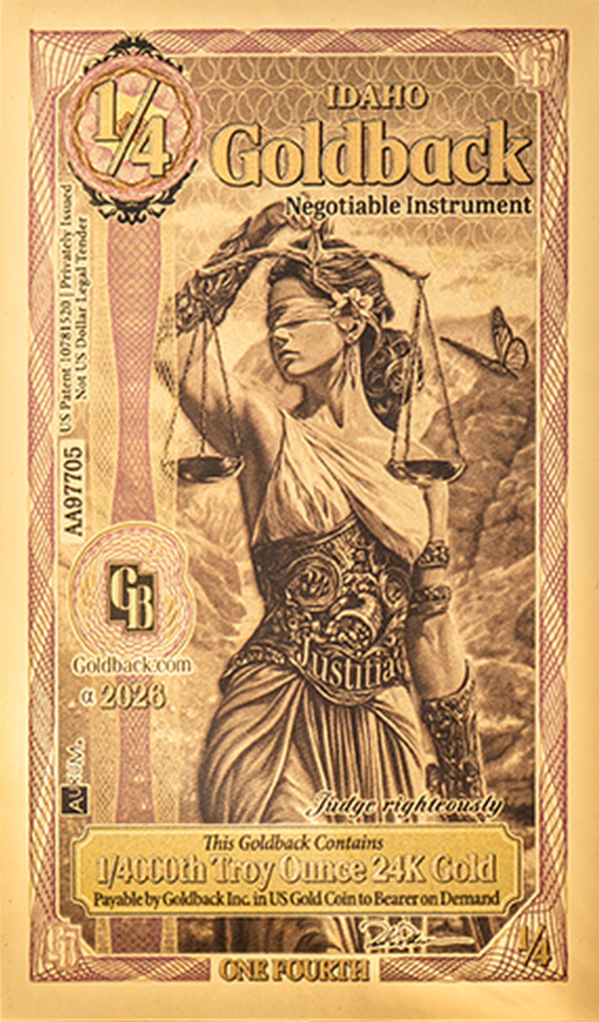 1/4 Goldback - Idaho