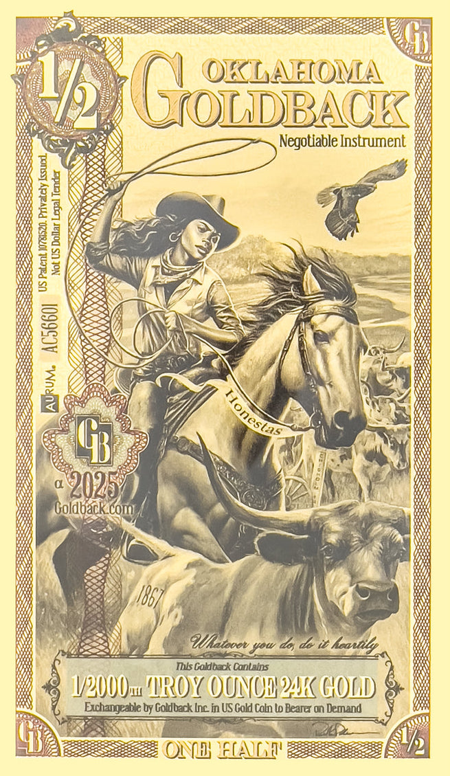 1/2 Goldback - Oklahoma